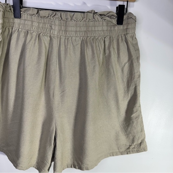 ARDENE Linen Blend Paperbag Shorts Size XL - Picture 5 of 7